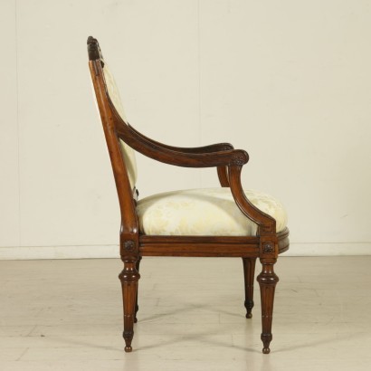 Group of 6 Louis XVI Armchairs Walnut Italy XVIII Century