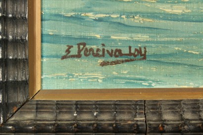 arte del novecento, marina, olio su tela, guilloche