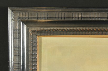 arte del novecento, marina, olio su tela, guilloche