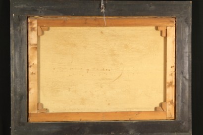 arte del novecento, marina, olio su tela, guilloche