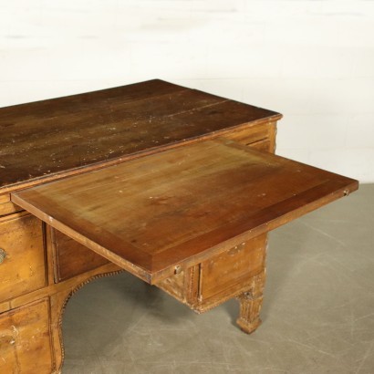 Neo-Classical Veronese Desk Silver Fir Walnut Italy 19th Century
