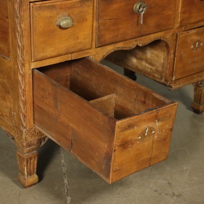 Neo-Classical Veronese Desk Silver Fir Walnut Italy 19th Century