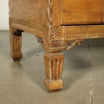 Neo-Classical Veronese Desk Silver Fir Walnut Italy 19th Century
