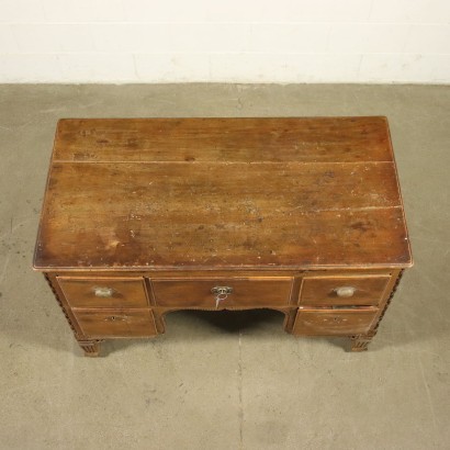 Neo-Classical Veronese Desk Silver Fir Walnut Italy 19th Century