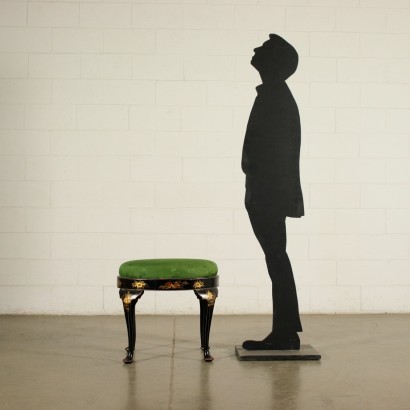 antiquariato, sedia, antiquariato sedie, sedia antica, sedia antica italiana, sedia di antiquariato, sedia neoclassica, sedia del 800,Sgabello Inglese in Stile Chinoiserie