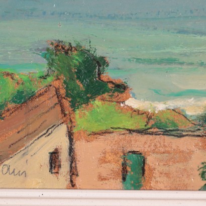 arte, arte italiana, pittura novecento italiana,Paesaggio di Raul Viviani,Sorrento,Raul Viviani