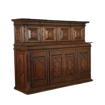 Buffet Baroque Noyer Bronze Piémont (Italie) '600