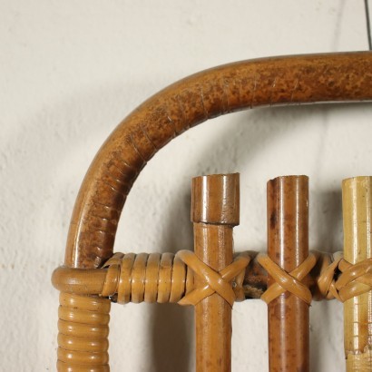 Porte-Manteau et Miroir Bambou - Italie Années 1970