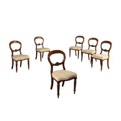 antiquariato, sedia, antiquariato sedie, sedia antica, sedia antica italiana, sedia di antiquariato, sedia neoclassica, sedia del 800,Gruppo di Sei Sedie Inglesi Vittoriane