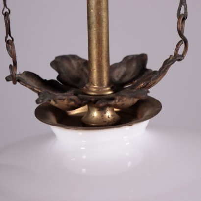Liberty Deckenleuchte Messing Glas - Italien XX Jhd
