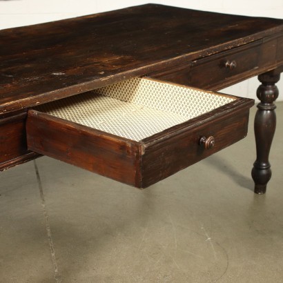 antiquariato, tavolo, antiquariato tavolo, tavolo antico, tavolo antico italiano, tavolo di antiquariato, tavolo neoclassica, tavolo del 800,Tavolo in Abete Tinto