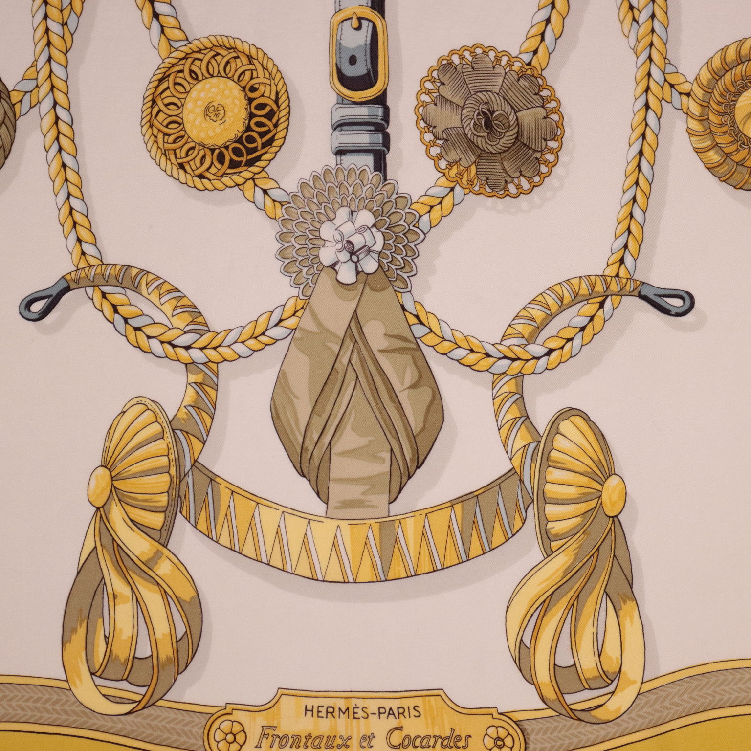 HERMES Frontaux et Cocardes スカーフ Frontaux et Cocardes Hermes Scarf - It's All Goode