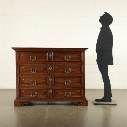 Commode Baroque Lombarde - Noyer Sapin Commun Italie XVIII Siècle