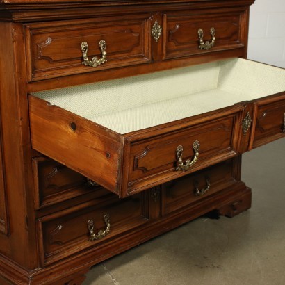 Commode Baroque Lombarde - Noyer Sapin Commun Italie XVIII Siècle