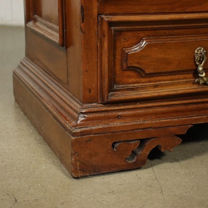 Commode Baroque Lombarde - Noyer Sapin Commun Italie XVIII Siècle