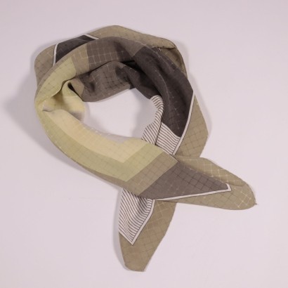 Vintage Valentino Green Scarf Silk Rome Italy