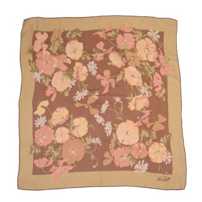 Ken Scott Floral Printed Scarf Silk