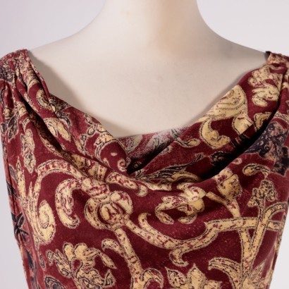 roberto cavalli, cavalli, abito in seta, pura seta, abito lungo, abito da sera, made in italy, alta moda, haute couture, secondhand,Abito In Seta Roberto Cavalli