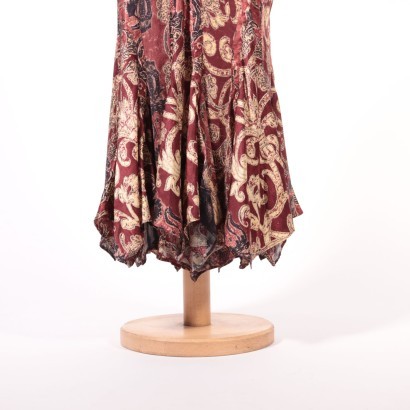 roberto cavalli, cavalli, abito in seta, pura seta, abito lungo, abito da sera, made in italy, alta moda, haute couture, secondhand,Abito In Seta Roberto Cavalli
