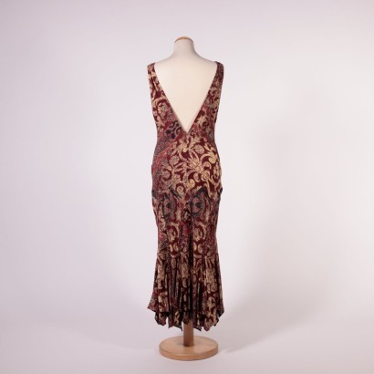 roberto cavalli, cavalli, abito in seta, pura seta, abito lungo, abito da sera, made in italy, alta moda, haute couture, secondhand,Abito In Seta Roberto Cavalli