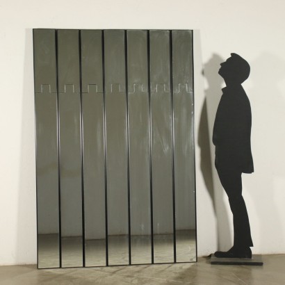 Wall Hanger Mirror Gronda By Luciano Bertoncini For Elco Plastic 1970s