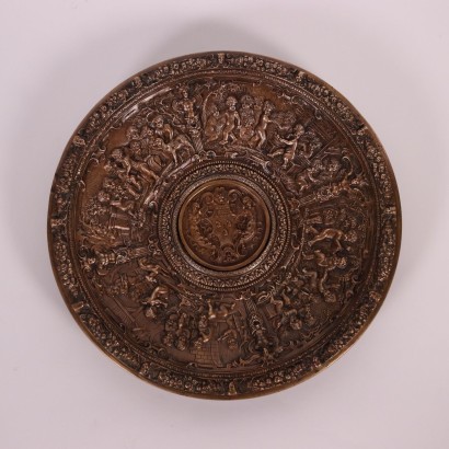 antiguo, bronce, bronces antiguos, bronce antiguo, bronce italiano antiguo, bronce antiguo, bronce neoclásico, bronce del siglo XIX, placa con jarra de bronce