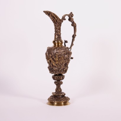 antiguo, bronce, bronces antiguos, bronce antiguo, bronce italiano antiguo, bronce antiguo, bronce neoclásico, bronce del siglo XIX, placa con jarra de bronce