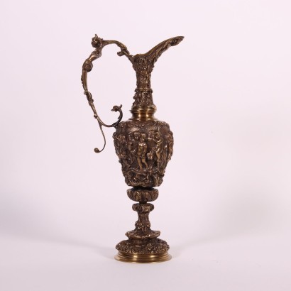 antiguo, bronce, bronces antiguos, bronce antiguo, bronce italiano antiguo, bronce antiguo, bronce neoclásico, bronce del siglo XIX, placa con jarra de bronce
