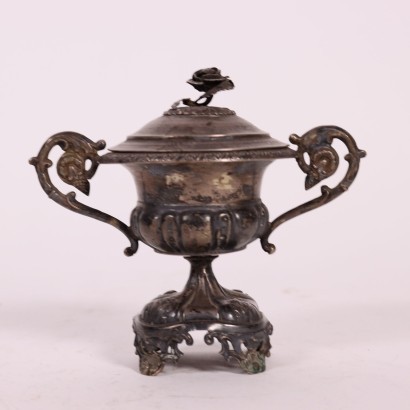 antiquariato, oggettistica, antiquariato oggettistica, oggettistica antica, oggettistica antica italiana, oggettistica di antiquariato, oggettistica neoclassico, oggettistica del 800,Zuccheriera in Argento Lombardo Veneto