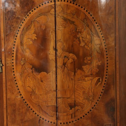 antiquariato, angoliera, antiquariato angoliere, angoliera antica, angoliera antica italiana, angoliera di antiquariato, angoliera neoclassica, angoliera del 800,Coppia di Angoliere Intarsiate