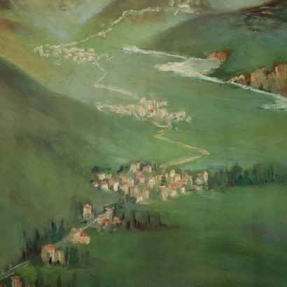 arte, arte italiana, pittura novecento italiana,La Conca di Sappada (Cadore)