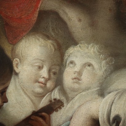 art, art italien, peinture italienne ancienne, Enfant Jésus endormi avec des anges