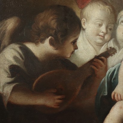 art, art italien, peinture italienne ancienne, Enfant Jésus endormi avec des anges