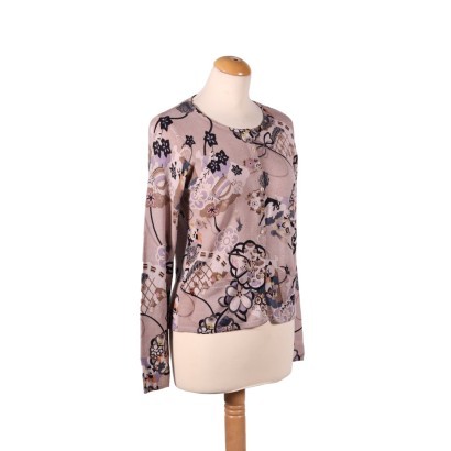 maliparmi, cardigan, maliparmi knitwear, wool cardigan, secondhand, made in italy, Maliparmi patterned cardigan