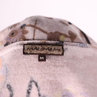 maliparmi, cardigan, maliparmi knitwear, wool cardigan, secondhand, made in italy, Maliparmi patterned cardigan