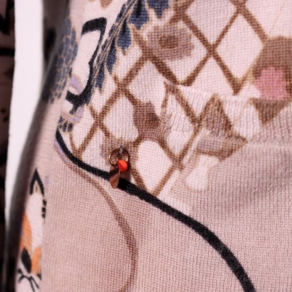 maliparmi, cardigan, maliparmi knitwear, wool cardigan, secondhand, made in italy, Maliparmi patterned cardigan