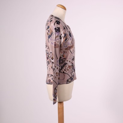 maliparmi, cardigan, maliparmi knitwear, wool cardigan, secondhand, made in italy, Maliparmi patterned cardigan