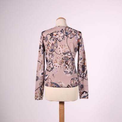 maliparmi, cardigan, maliparmi knitwear, wool cardigan, secondhand, made in italy, Maliparmi patterned cardigan