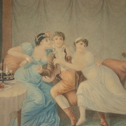 art, art italien, peinture italienne XIXe siècle, Auguste Claude Legrand, Paire de gravures, Auguste Claude Legrand, Auguste Claude Legrand