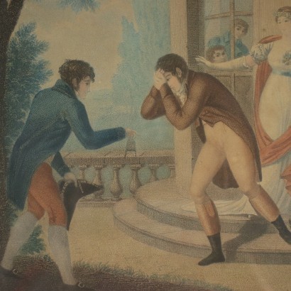 art, art italien, peinture italienne XIXe siècle, Auguste Claude Legrand, Paire de gravures, Auguste Claude Legrand, Auguste Claude Legrand