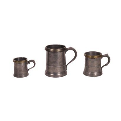 antiquariato, tazza, antiquariato tazza, tazza antica, tazza antica italiana, tazza di antiquariato, tazza neoclassico, tazza del 800,Set di Tre Boccali Inghilterra