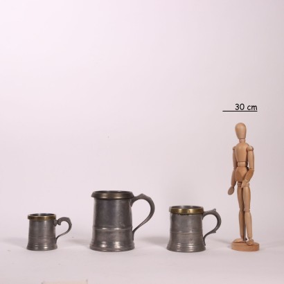 antiquariato, tazza, antiquariato tazza, tazza antica, tazza antica italiana, tazza di antiquariato, tazza neoclassico, tazza del 800,Set di Tre Boccali Inghilterra