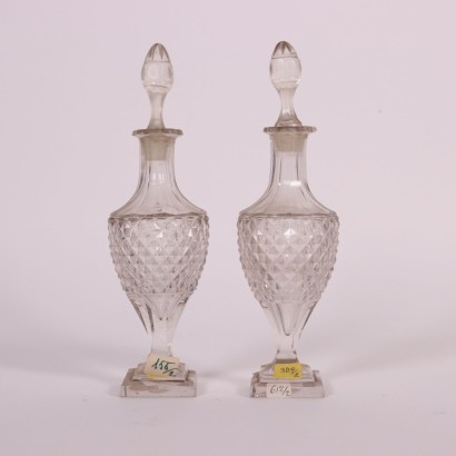 antiquariato, vetro, antiquariato vetri, vetro antico, vetro antico italiano, vetro di antiquariato, vetro neoclassico, vetro del 800,Gruppo Cristalli Inghilterra Fine 0apostro,Set da Tavola in Cristallo,Oliera in Cristallo e Metallo Argentato,Set da Tavola in Cristallo