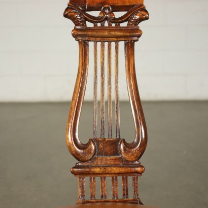antiquariato, sedia, antiquariato sedie, sedia antica, sedia antica italiana, sedia di antiquariato, sedia neoclassica, sedia del 800,Coppia di Sedie in Noce Stile Impero