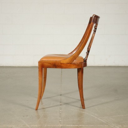 antiquariato, sedia, antiquariato sedie, sedia antica, sedia antica italiana, sedia di antiquariato, sedia neoclassica, sedia del 800,Coppia di Sedie in Noce Stile Impero