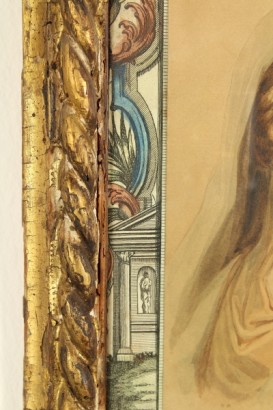 pittura antica, XVIII secolo, XIX secolo, volto di maria, acquarelli antichi