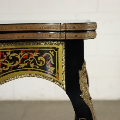 Game Table In The Style Of Boulle Gilded Bronze Italy 20th Century