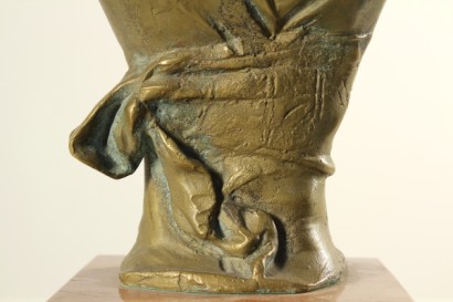 oggettistica, antiquariato, bronzo, inizi 900, busto di fanciulla