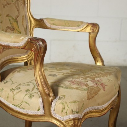 antigüedades, sillón, sillones antiguos, sillón antiguo, sillón italiano antiguo, sillón antiguo, sillón neoclásico, sillón del siglo XIX, Pareja de sillones barrocos