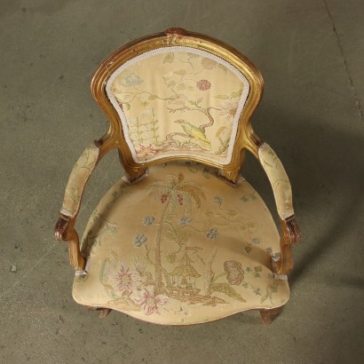antigüedades, sillón, sillones antiguos, sillón antiguo, sillón italiano antiguo, sillón antiguo, sillón neoclásico, sillón del siglo XIX, Pareja de sillones barrocos